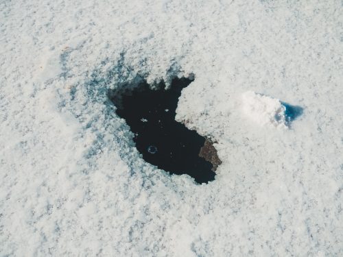 A hole in salt