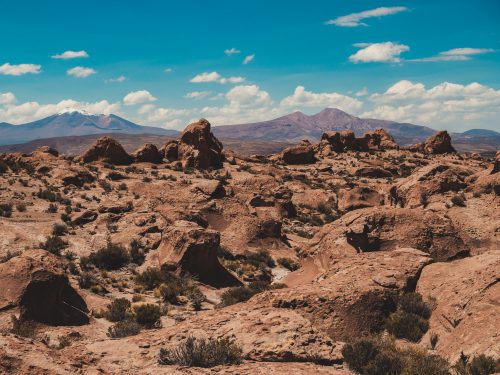 Skalisty teren na pustyni Boliwii