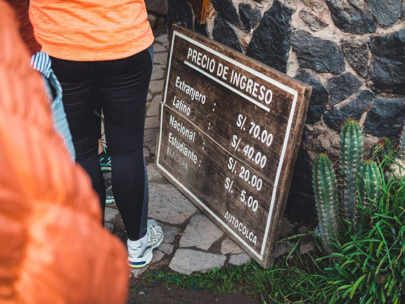 Ticket prices for the colca canyon