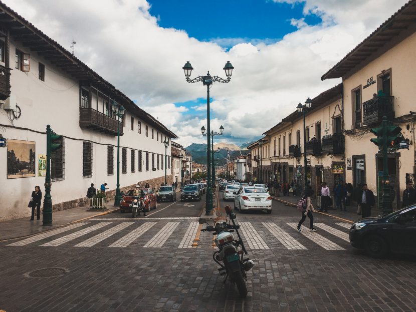 Pedestrian crossing in Cusco