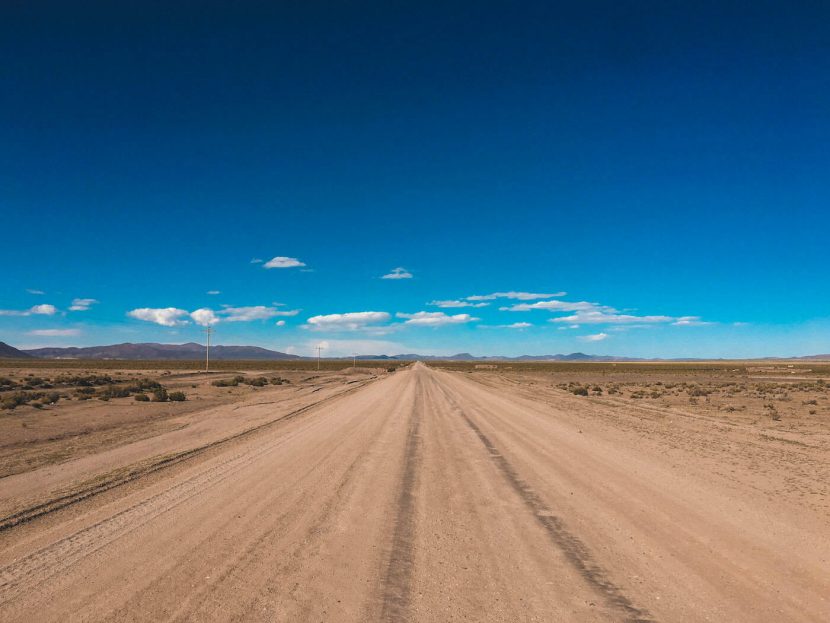 Desert road in Bolivia