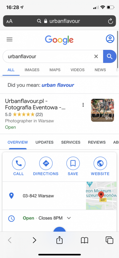 Google Listing on your phone