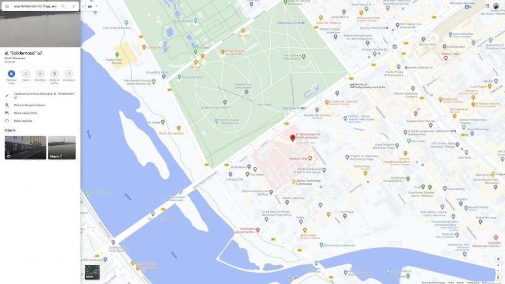 Google map on the website