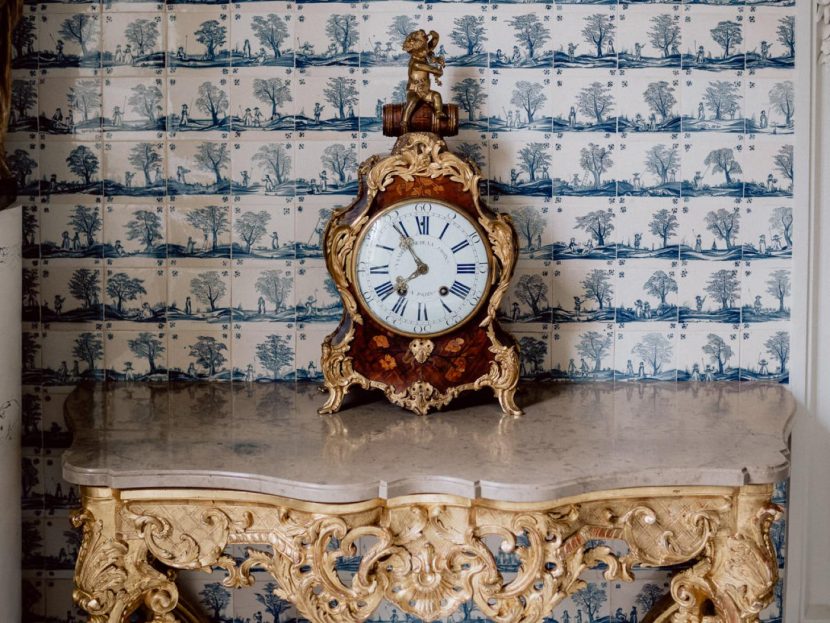 Beautifully decorated clock from the royal palace