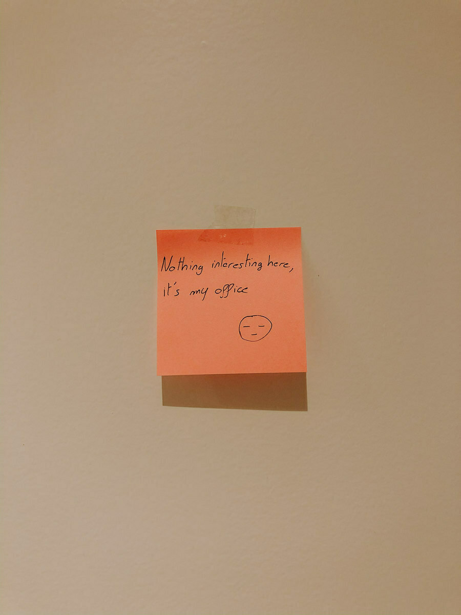 Funny note on the door